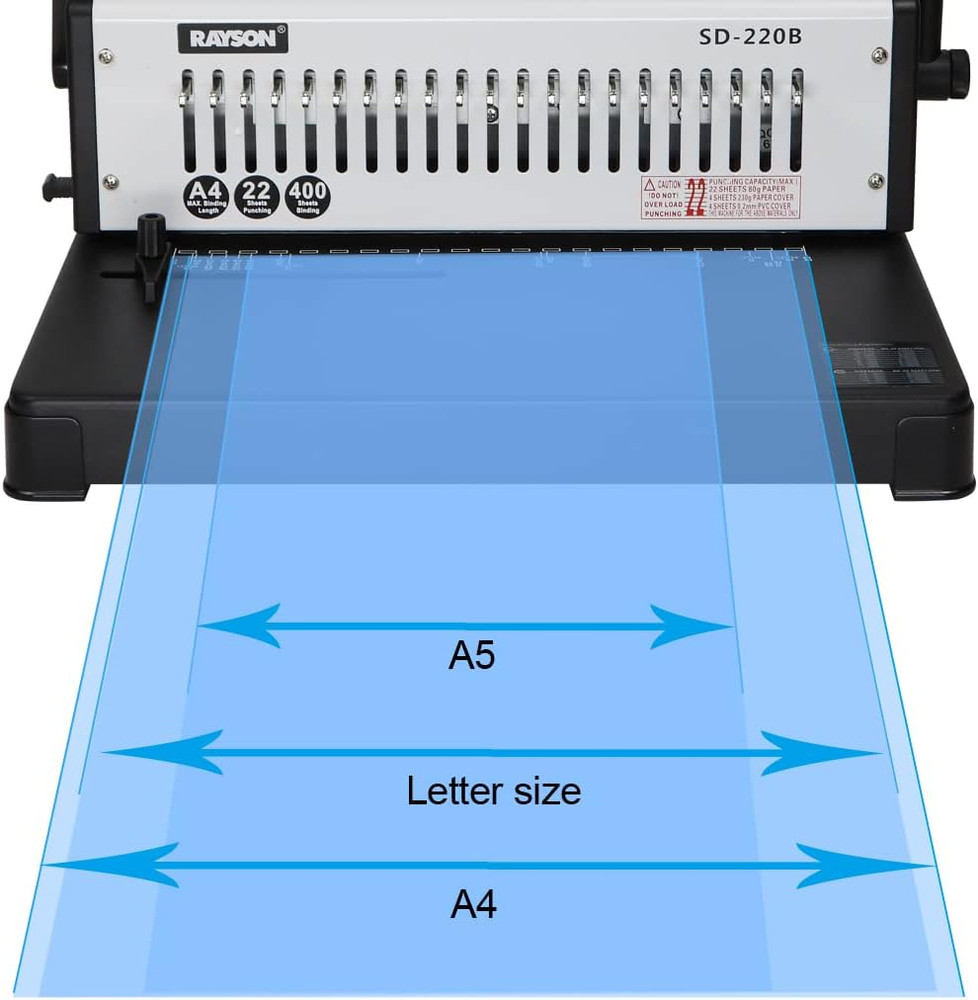 SD-220B Binding Machine, 21 Holes Comb Binding Machine, Max. Punch 20 Sheets & B