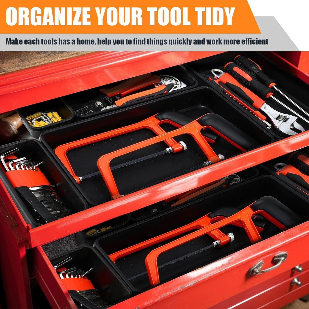 100 Pack Tool Box Organizer & Storage Tool Drawer Organizer Tray Divider 5 Sizes