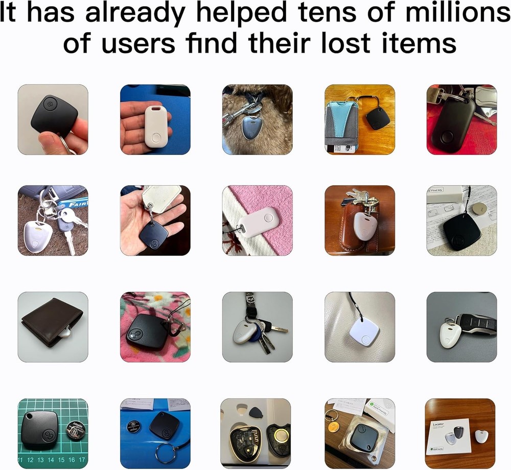 4-Pack Android Smart Tracker Tags Works with Google Find My Device 2026 Model