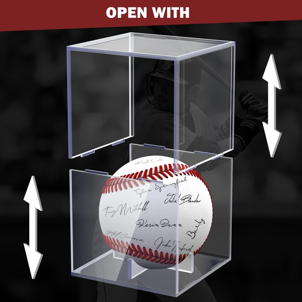 Baseball Display Case, Baseball Holder Display Case, Acrylic UV Protected Bas...