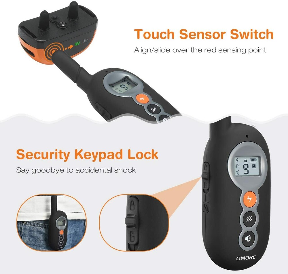 PREMIUM Dog Training Bark Collar w Remote 3 Training Modes Beep Shock Vibration