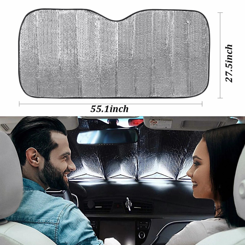 2x Foldable Car Windshield Front Window Sun Shade Cover Visor UV Block Protector
