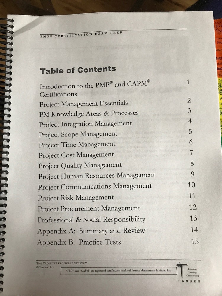 PMP Bootcamp (ProTech Training Materials) - Exam Prep, PMBOK Guide, Exam Success