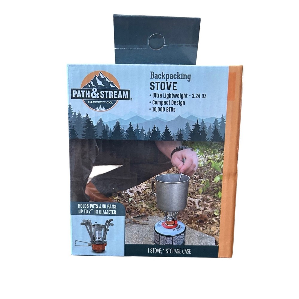 Path & Stream Portable Backpacking Stove & Storage Case Compact Lightweight New