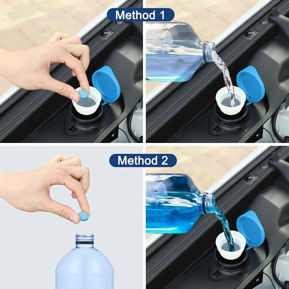 400 Pieces Car Windshield Washer Fluid Concentrated Tablets Solid Windshield Eff