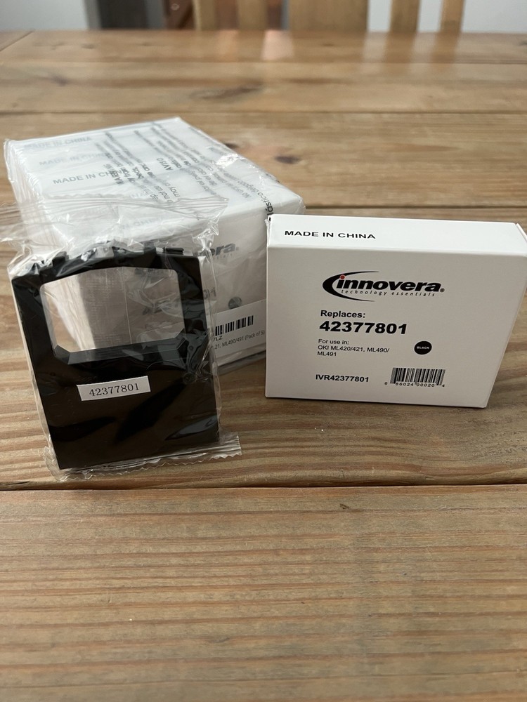 Innovera 42377801 Compatible OKI Printer Ribbon, Black 5 Pack