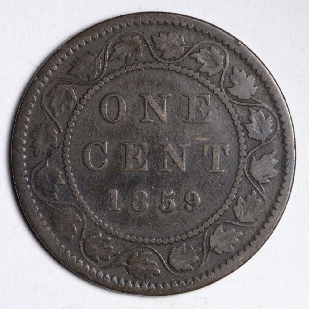 1859 Canada Small Cent CHOICE E359 KF