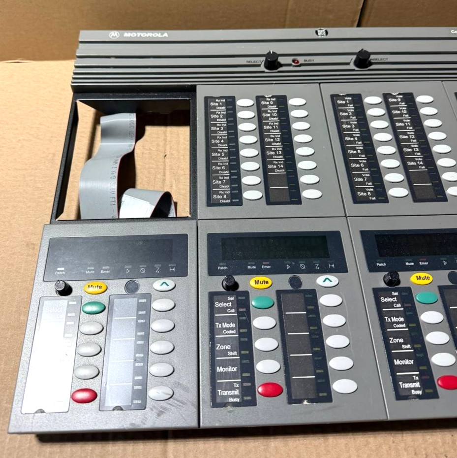 Motorola Dispatch Console L3180A Front Control Panel, Missing one Module