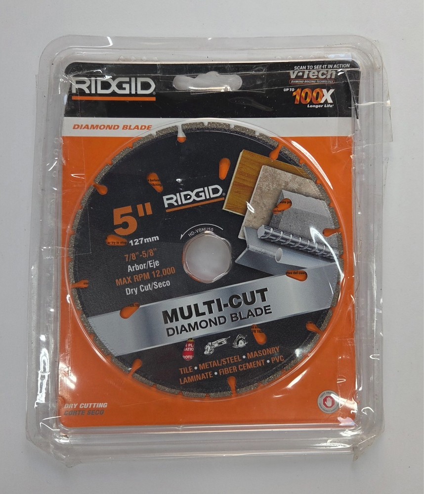 RIDGID 5 inch Diamond Multi-Cutting Blade, NEW, OPEN BOX