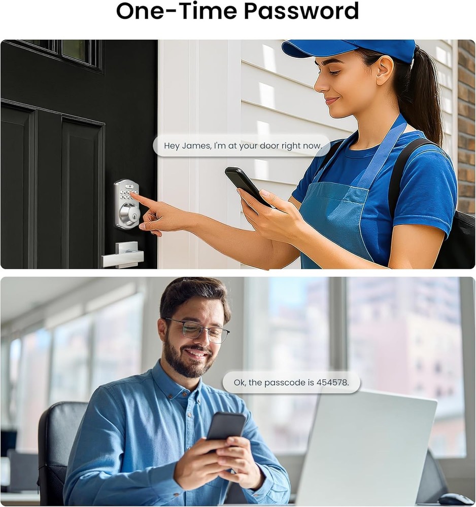 Durable KS02A Keyless Entry Door Lock - 20 User Codes & Auto-Lock Feature