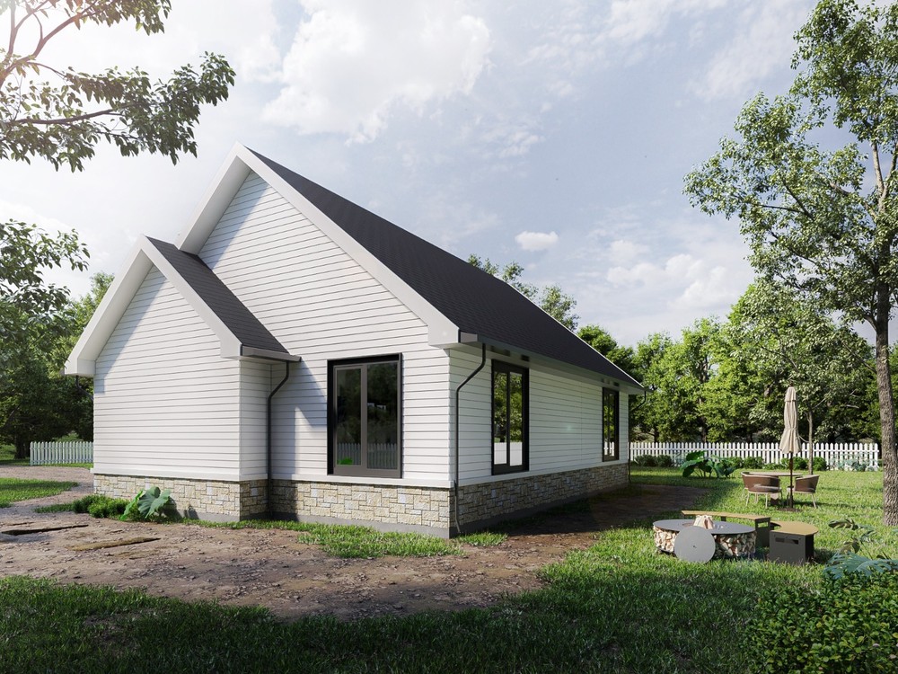 Generic 951 sqft Tiny Home Plans - 3 Bedrooms, Ensuite, 3D Views, Comprehensive