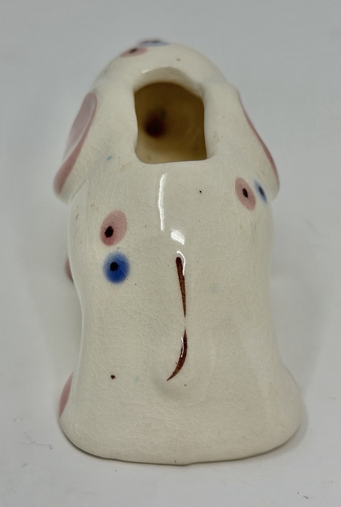 Vintage 1940s Pottery Elephant Planter Figurine Glazed Ceramic Decor