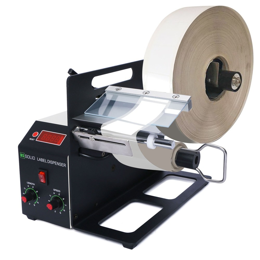 U.S. Solid Automatic Label Dispenser, W=4-160 MM , L=4-200 MM, w/ 2 Core Holders