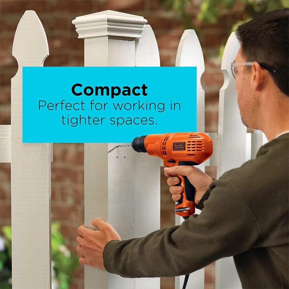 Corded Drill 5.5-Amp 3/8-Inch Variable Speed Workshop Power Tools 1500 RPM