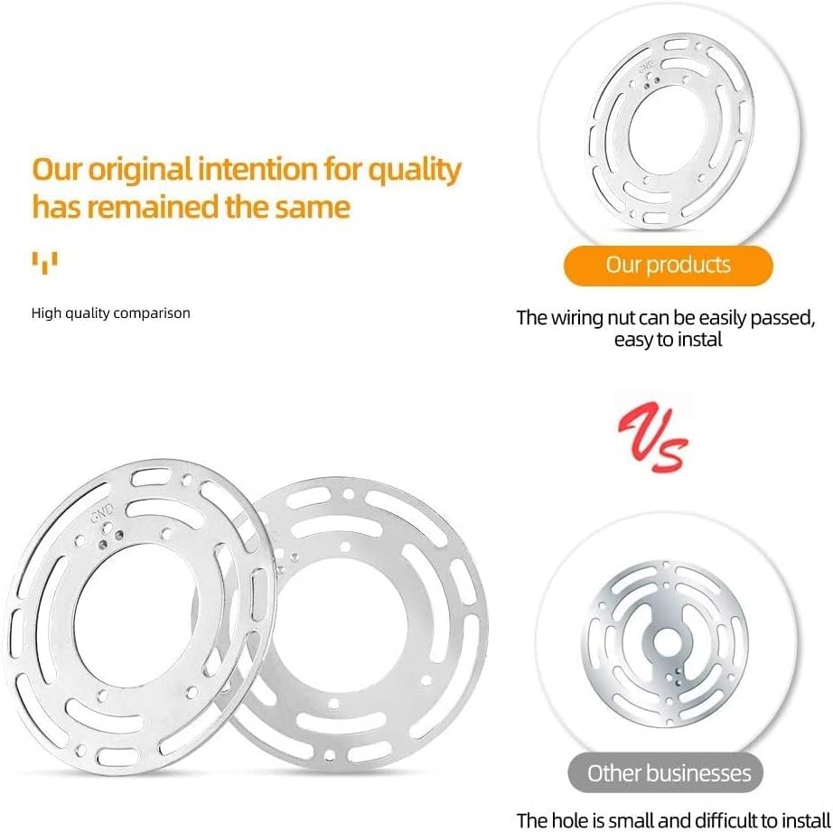 2 Pack Universal Light Fixture Mounting Bracket, 4 Inches Diameter Silver 1