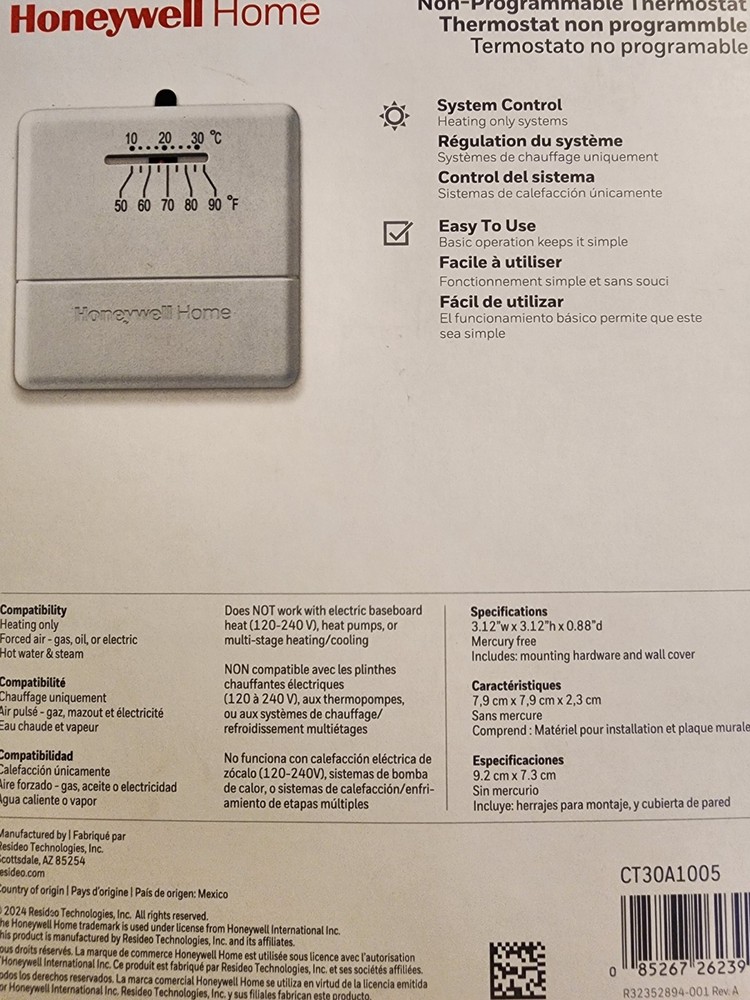 Honeywell Home Non-Programmable Thermostat