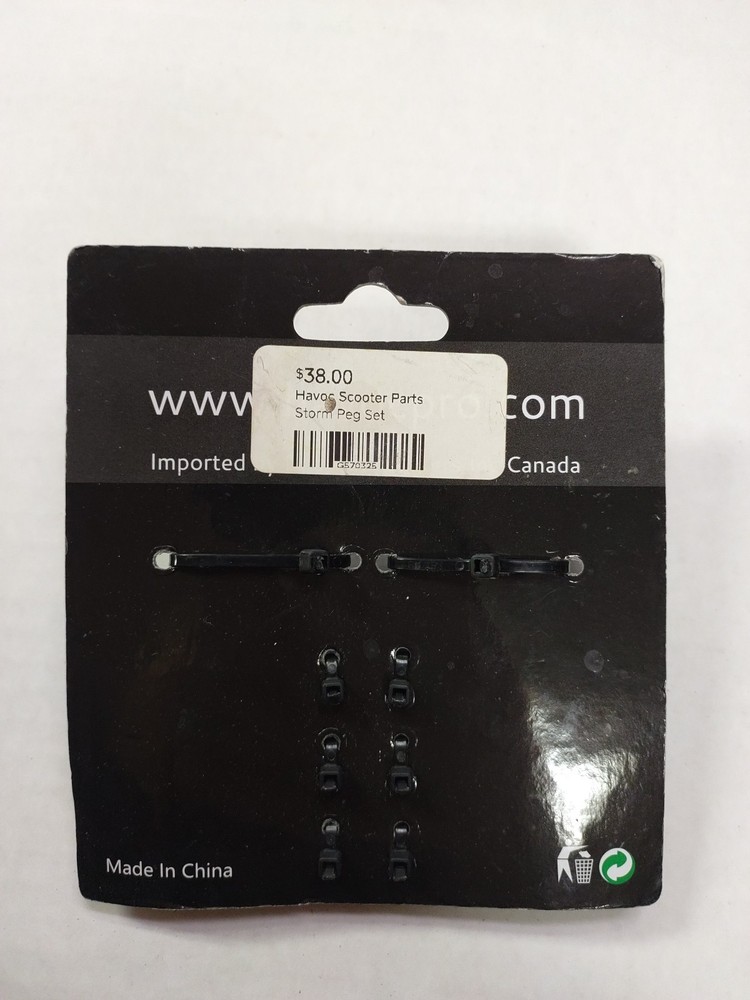 Havoc Scooter Peg Set BNIB Silver