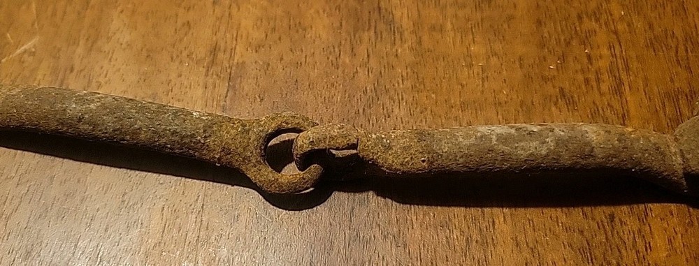Antique Iron Horse Bit Double Ring Rusty
