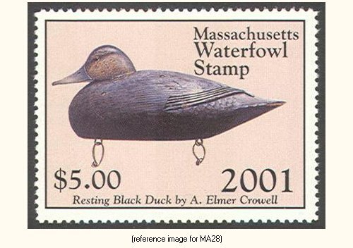 D2K Massachusetts Duck Stamp 2001 $5.00
