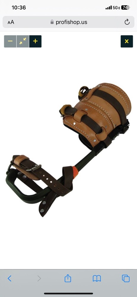 Tree Climbing Spike/ Spur Pair Leather Pads Replacement New