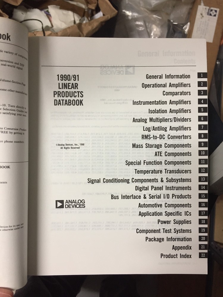 Data Book = Analog Devices Linear & Data Conversion Databooks 1989/1990/1991
