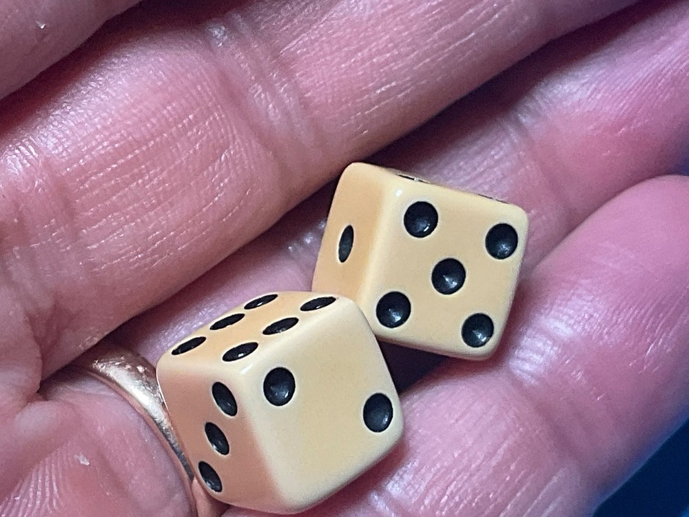 SMALLER PAIR BAKELITE DICE—-——--P-1
