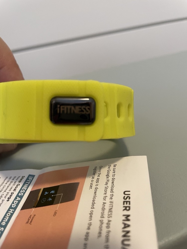 iFITNESS ACTIVITY STEPS PEDOMETER TRACKER - YELLOW & BLACK BANDS ANDROID IPHONE