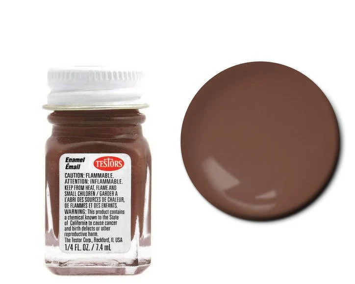 Testors 1185 Enamel Flat Rust 1/4 oz