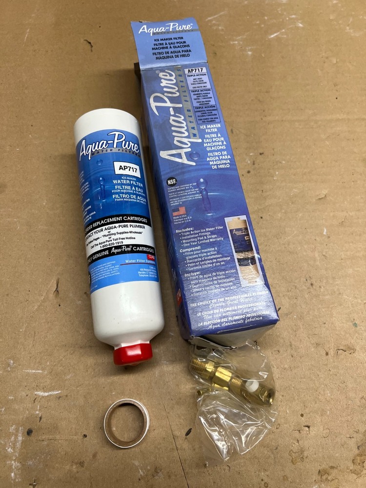 Aqua-Pure AP717 Inline Water Filter Ice Make Refrigerator Kitchen