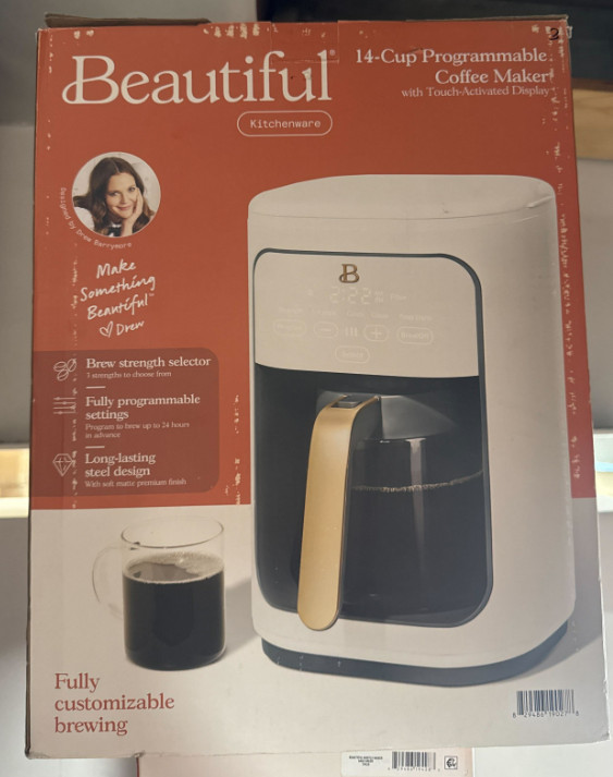 14-Cup Programmable Drip Coffee Maker with Touch-Activated Display Auto Shut-Off