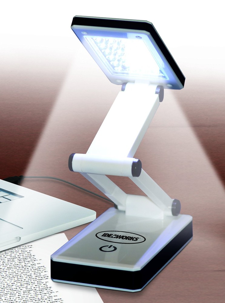 IdeaWorks LED Lamp for Desk - Collapsible, Portable multi-function, White