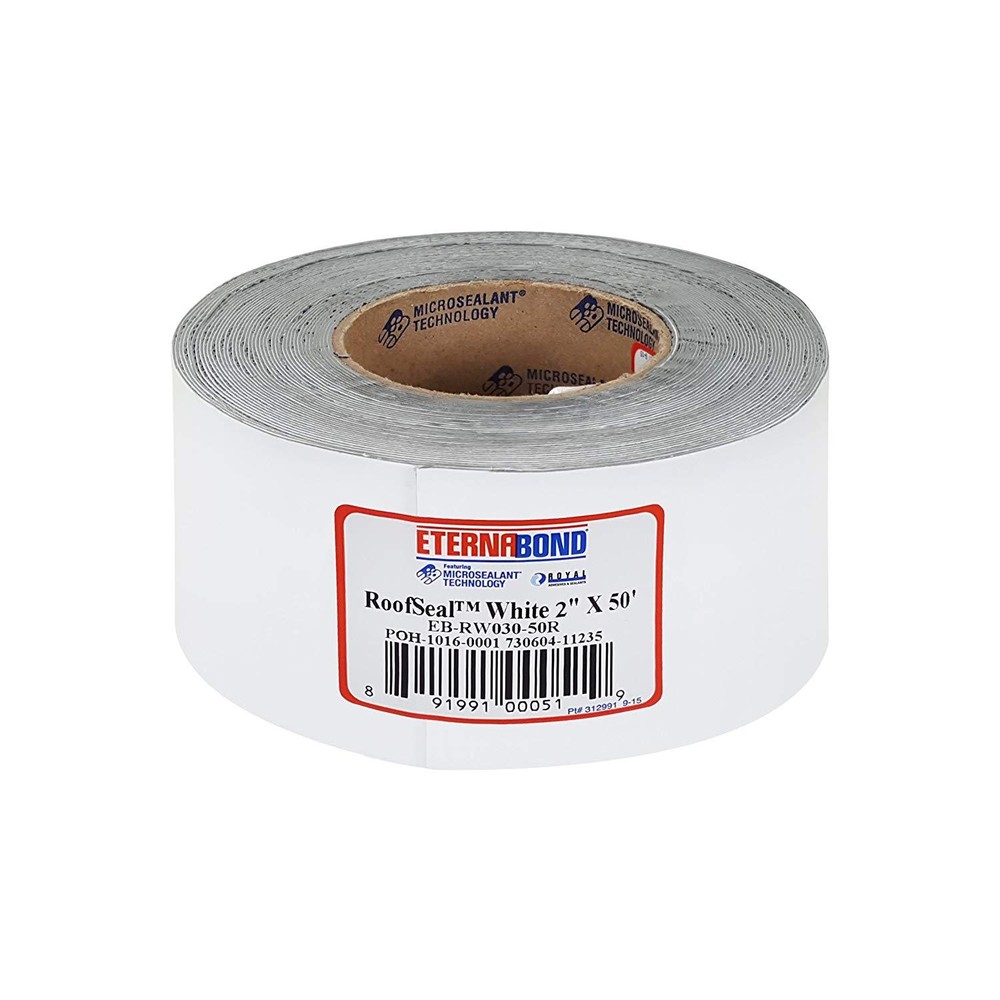 2" x 50 ft Eternabond Roof Leak Repair Tape Patch Seal White - 50 Feet, 50 Foot