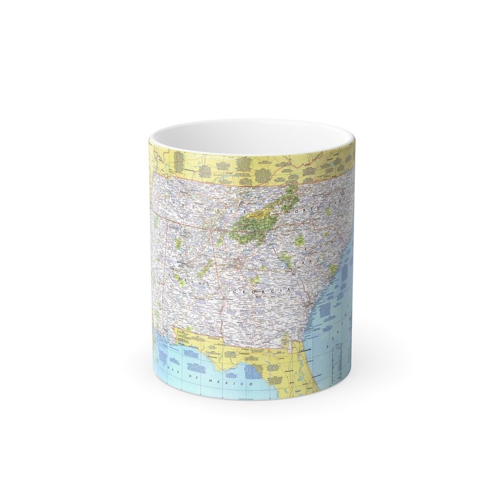 USA - Southeast 1 (1975) (Map) Color Changing Mug 11oz
