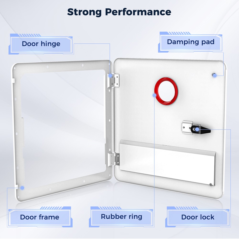 CAMPLUX RV Tankless Water Heater Door - 15x15", Waterproof, for 4/6 Gallon Tanks