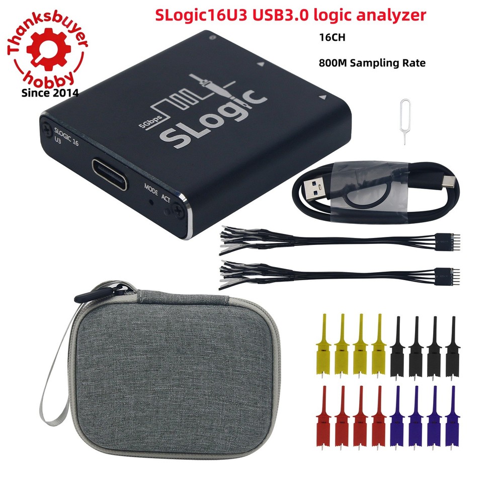 Sipeed SLogic16U3 Mini 16CH High Speed USB3.0 Logic Analyzer 800M Sampling Rate