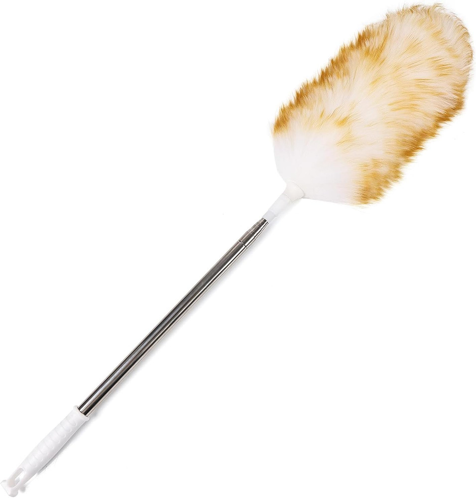 Lambswool Extendable Duster 29-110 Inch, Anti-Static Flexible Head, Stainless St