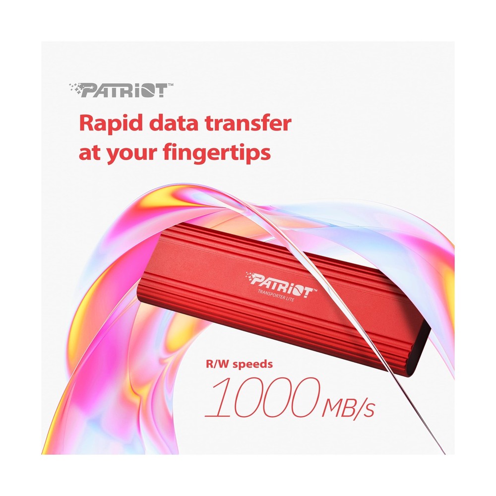 Patriot Transporter Lite 2TB Type-C USB 3.2 Gen 2 External Portable SSD - Ext...