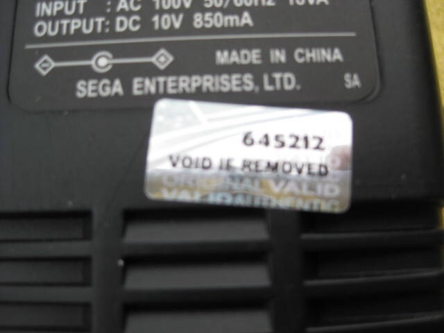 SEGA SA-190B AC Adapter