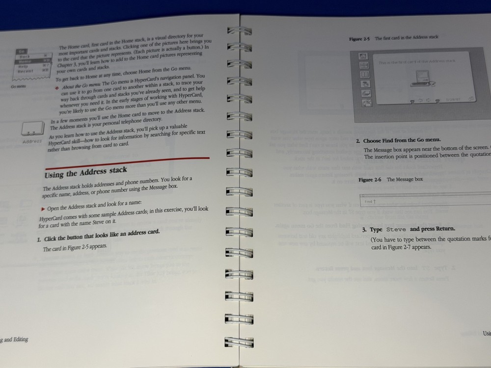 HYPERCARD USER'S GUIDE (1989, SPIRAL BINDING) -Apple Macintosh Manual -VERY GOOD