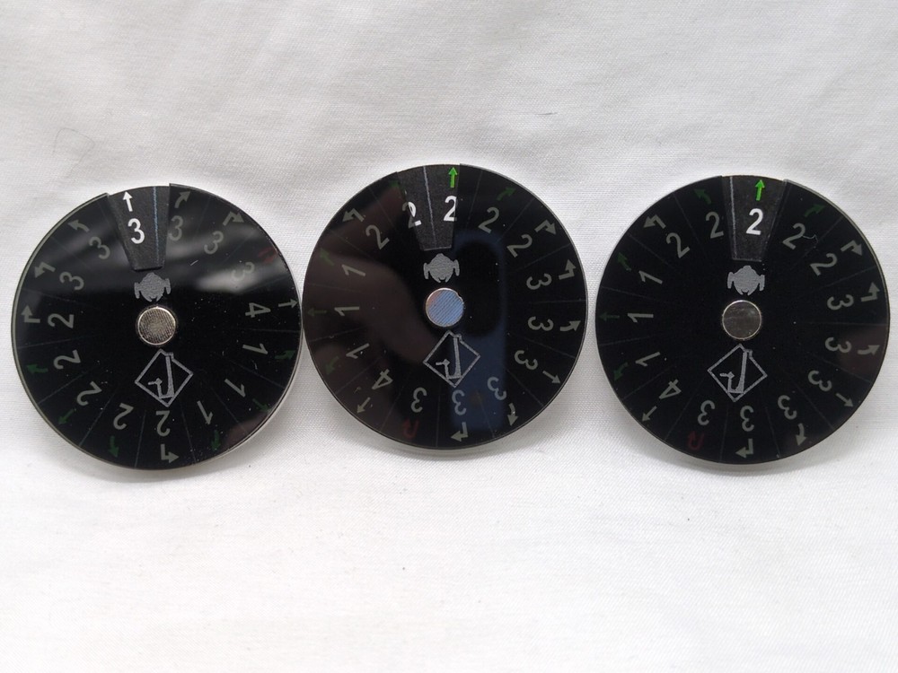 (3) Acrylic X-Wing Manuevur Dials