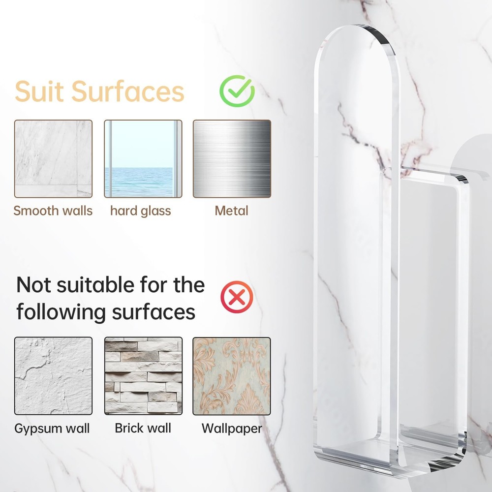 Acrylic Hat Hook for Wall, 2 Pack Hat Organizer for Baseball Cap, No Drilling...