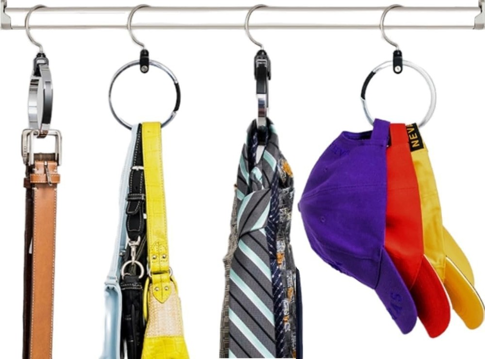 Space Saving Rotating Organizer for Ties, Hats, Purses & Scarves - 2 Pack