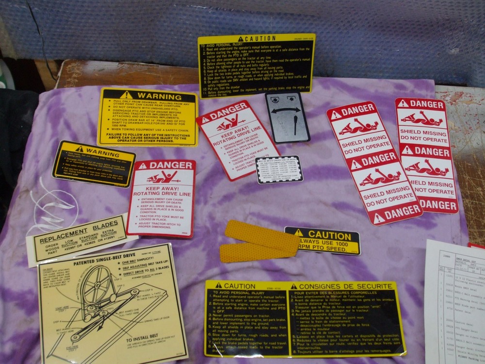 Woods RM59 Mower decal package kit.