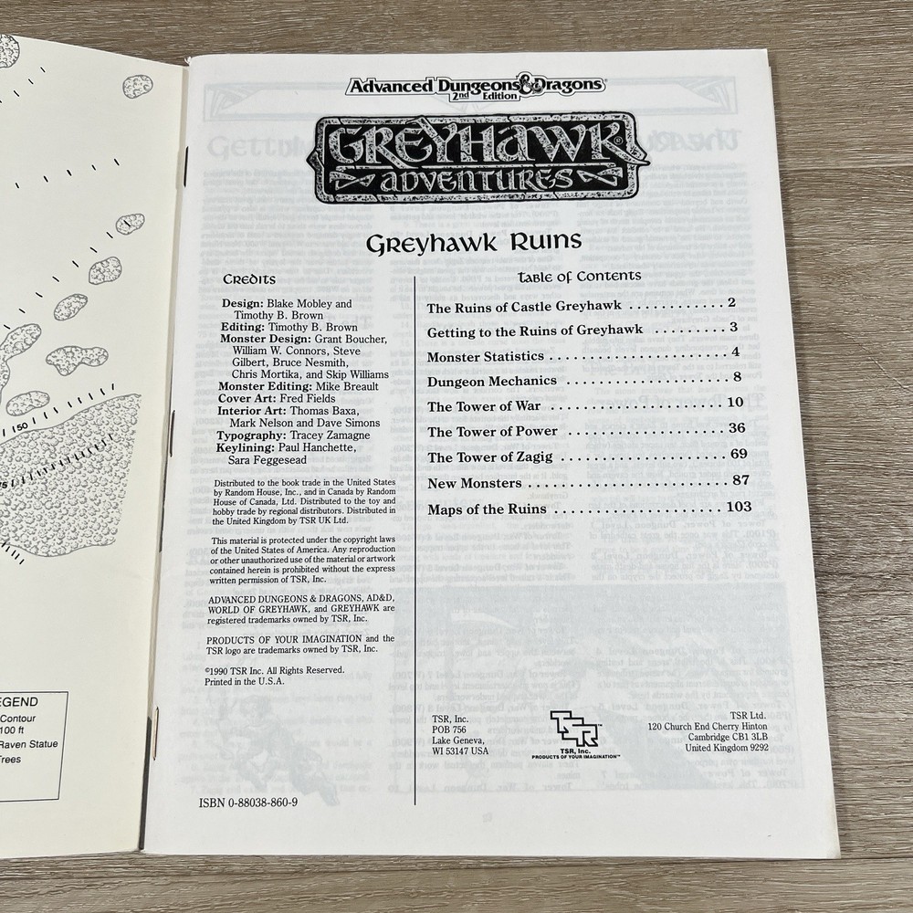 Advanced Dungeons & Dragons Greyhawk Adventures Greyhawk Ruins TSR 1990