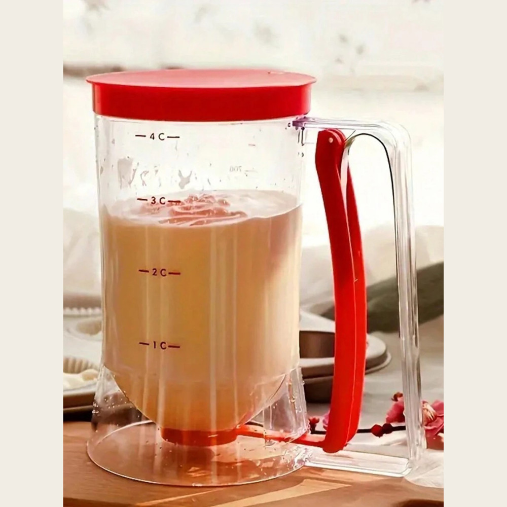Pancake Cupcake Batter Dispenser Bakeware Maker with Measuring Label Baking Tool