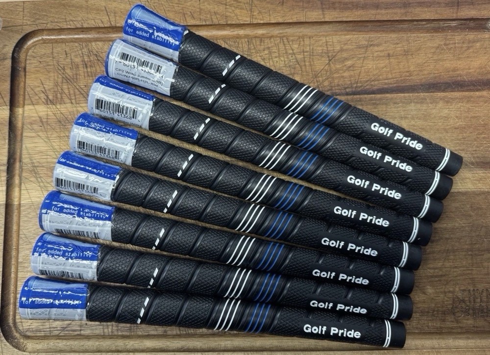 Golf Pride CP2 Pro Golf Grips - Midsize  - 8 Piece Set - Black/Blue.
