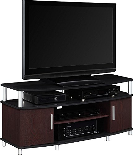 AMERIWOOD HOME CARSON TV STAND FOR TVS UP TO 50", CHERRY - - Scratch & Dent