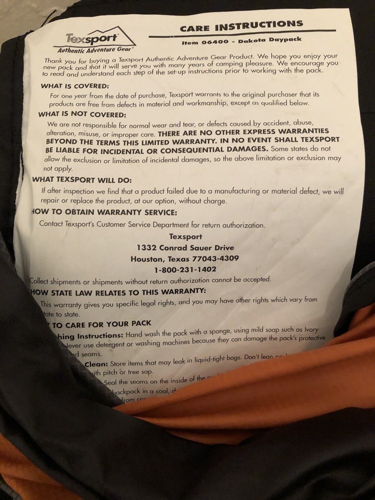 Authentic Adventure Gear hiking backpack