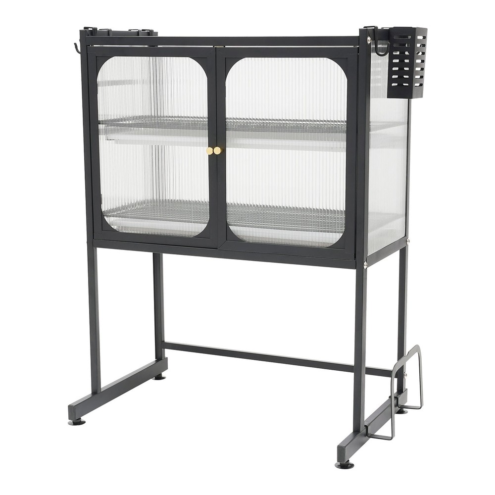 Iron Kitchen Storage Rack Vertical Microwave Oven Rack Kitchen Storage Shelf