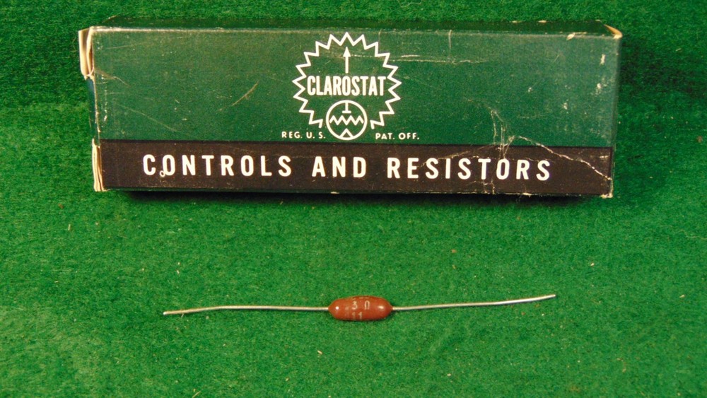 CLARO .3 or 3/10 OHM 3 WATT CERAMIC WIREWOUND RESISTOR NOS